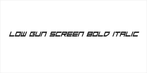 Low Gun Screen Bold Italic Logo