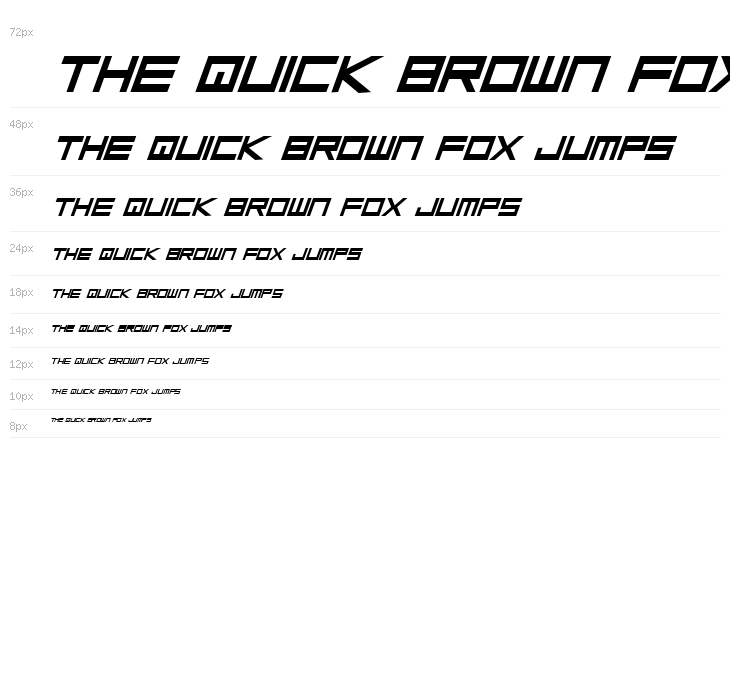 Low Gun Screen Bold Italic Waterfall