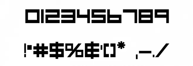 Low Gun Screen Bold Font OTHER CHARS