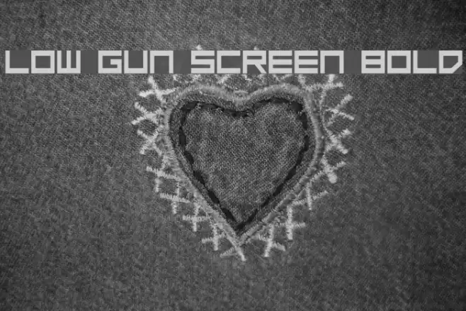 Low Gun Screen Bold Font examples