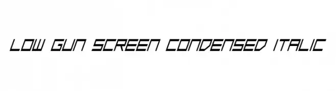 Low Gun Screen Condensed Italic  لخطوط تنزيل