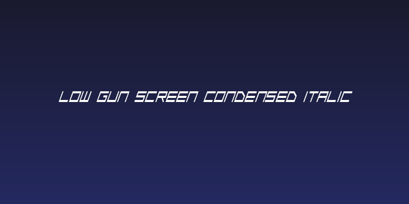 Low Gun Screen Condensed Italic Social Header