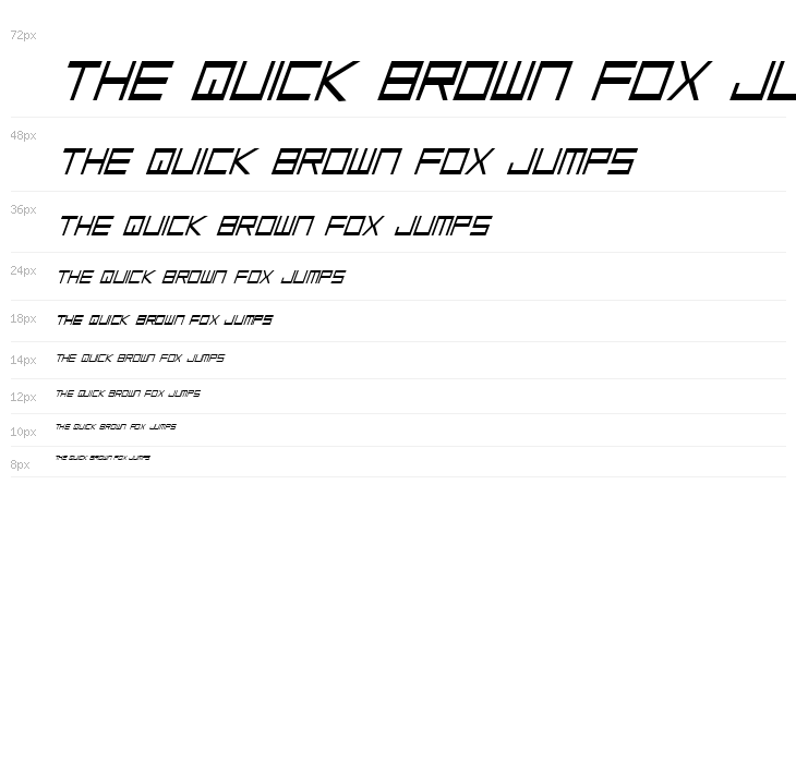 Low Gun Screen Condensed Italic Waterfall