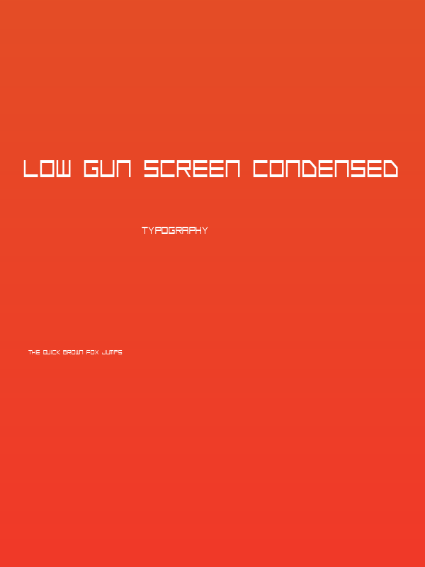 Low Gun Screen Condensed Poster