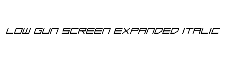 Low Gun Screen Expanded Italic  免费字体下载