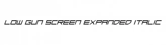 Low Gun Screen Expanded Italic 