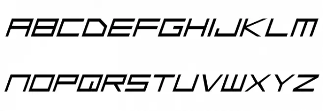 Low Gun Screen Expanded Italic Polices MAJUSCULES