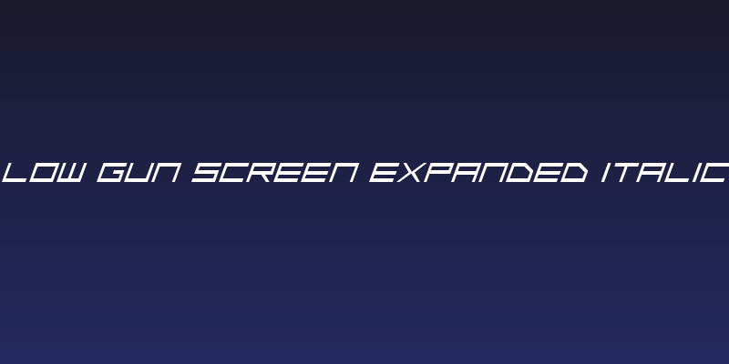 Low Gun Screen Expanded Italic Social Header