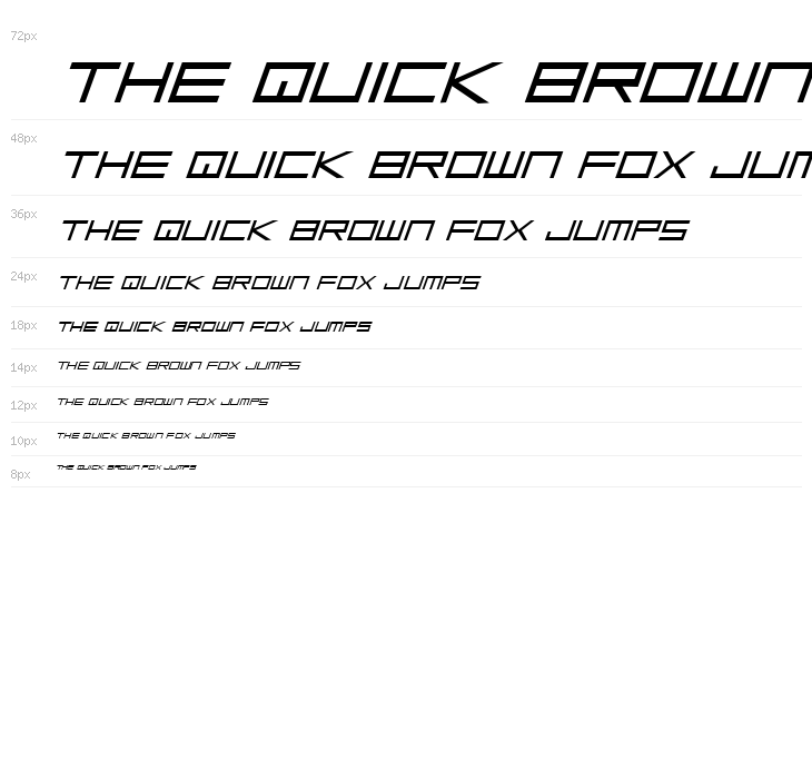 Low Gun Screen Expanded Italic Waterfall