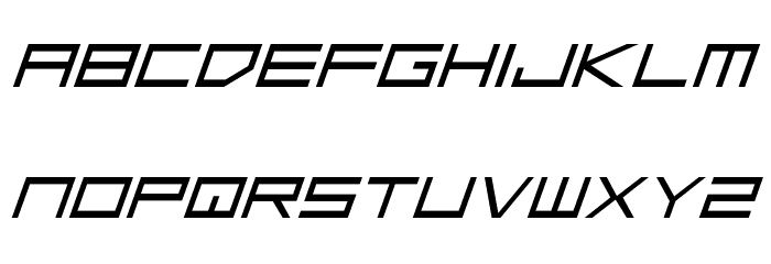 Low Gun Screen Expanded Italic Font LOWERCASE
