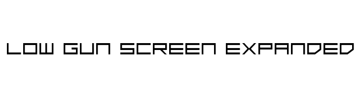 Low Gun Screen Expanded Font