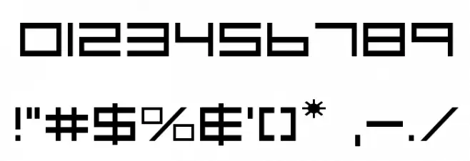 Low Gun Screen Expanded Font OTHER CHARS