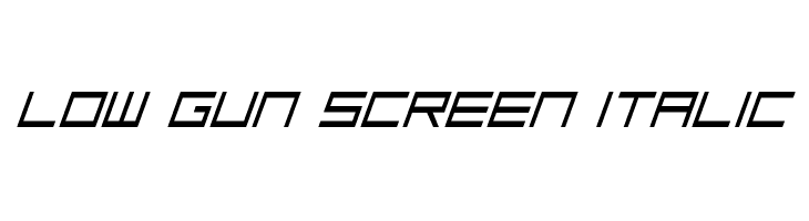 Low Gun Screen Italic  Descarca Fonturi Gratis