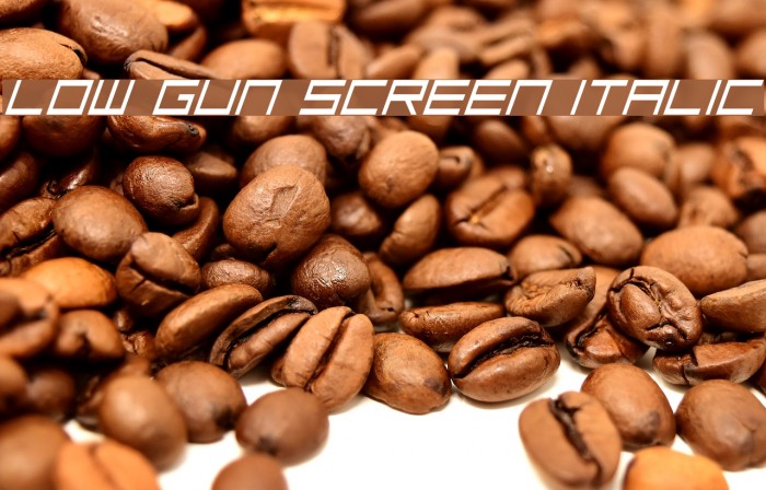 Low Gun Screen Italic Font examples