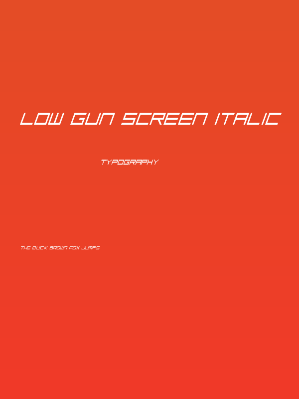 Low Gun Screen Italic Poster