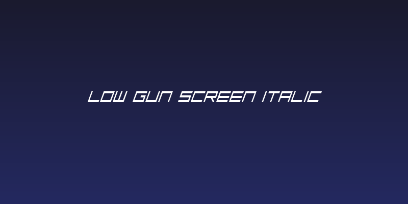 Low Gun Screen Italic Social Header