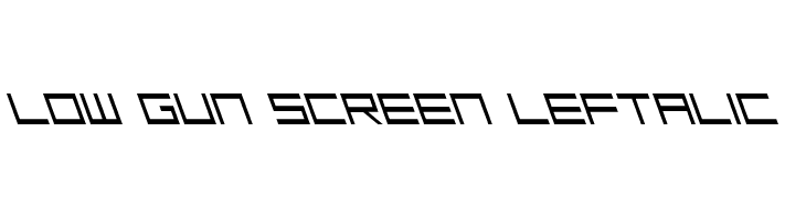 Low Gun Screen Leftalic  Frei Schriftart Herunterladen