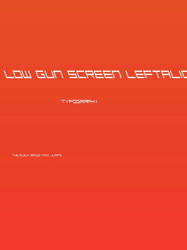 Low Gun Screen Leftalic Poster