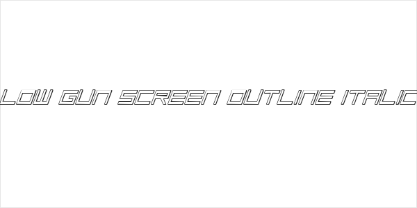 Low Gun Screen Outline Italic Logo