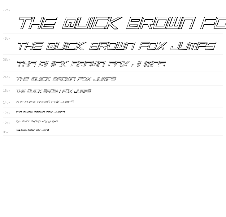 Low Gun Screen Outline Italic Waterfall