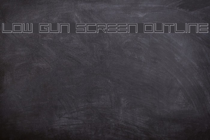Low Gun Screen Outline Font examples
