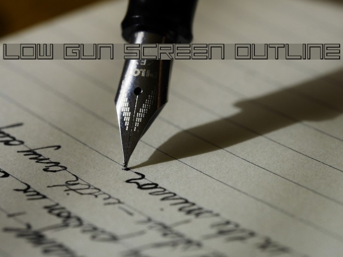 Low Gun Screen Outline Font examples