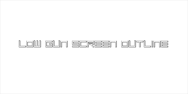 Low Gun Screen Outline Logo