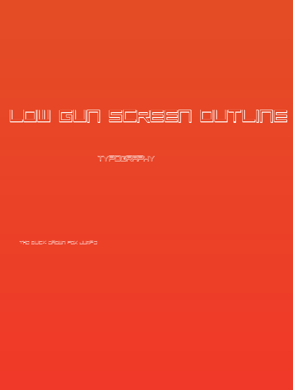 Low Gun Screen Outline Poster