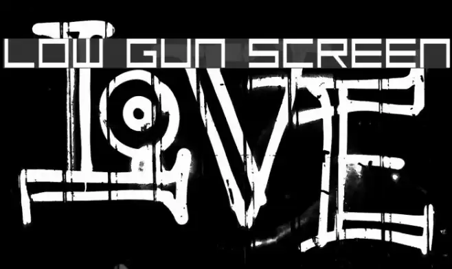 Low Gun Screen Шрифта examples