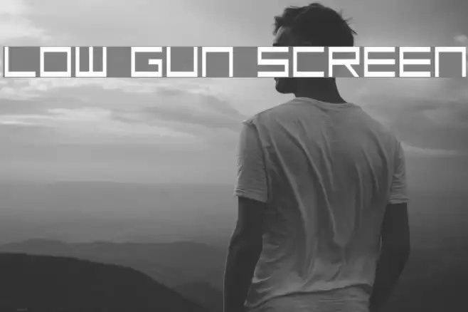Low Gun Screen Шрифта examples