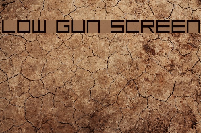 Low Gun Screen Шрифта examples