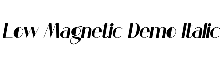 Low Magnetic Demo Italic  Frei Schriftart Herunterladen