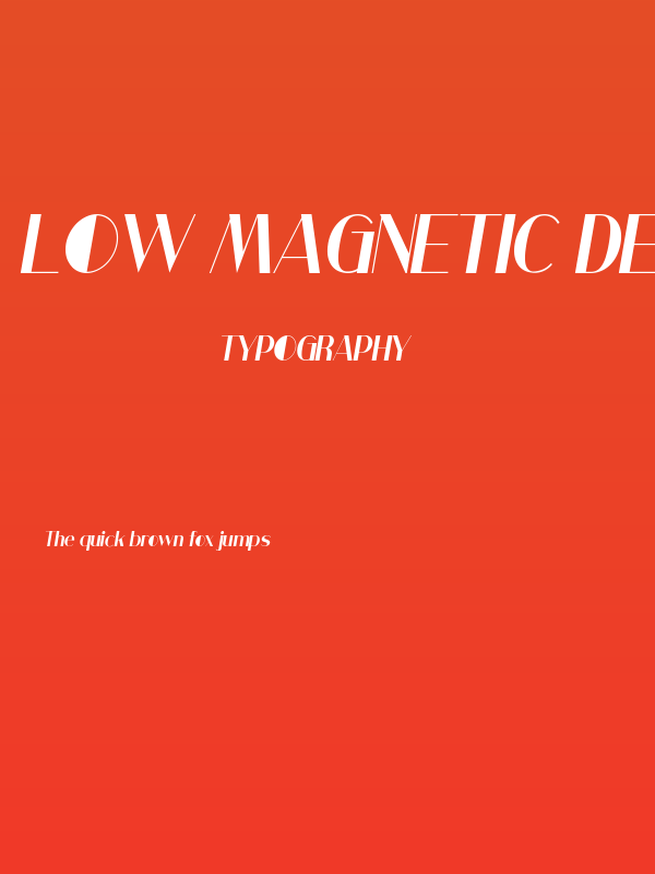 Low Magnetic Demo Italic Poster