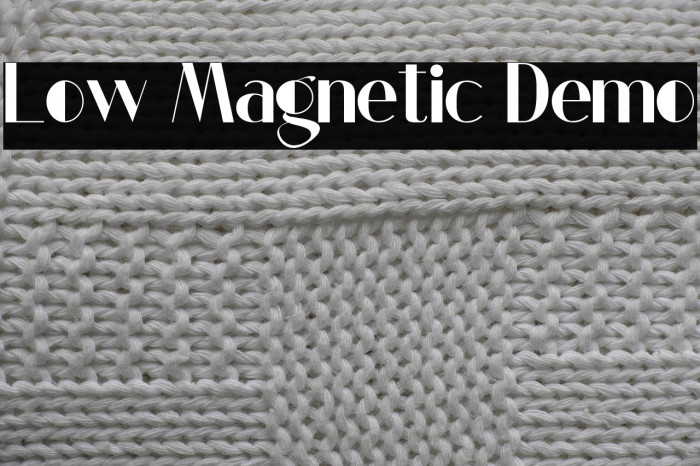 Low Magnetic Demo Example 3