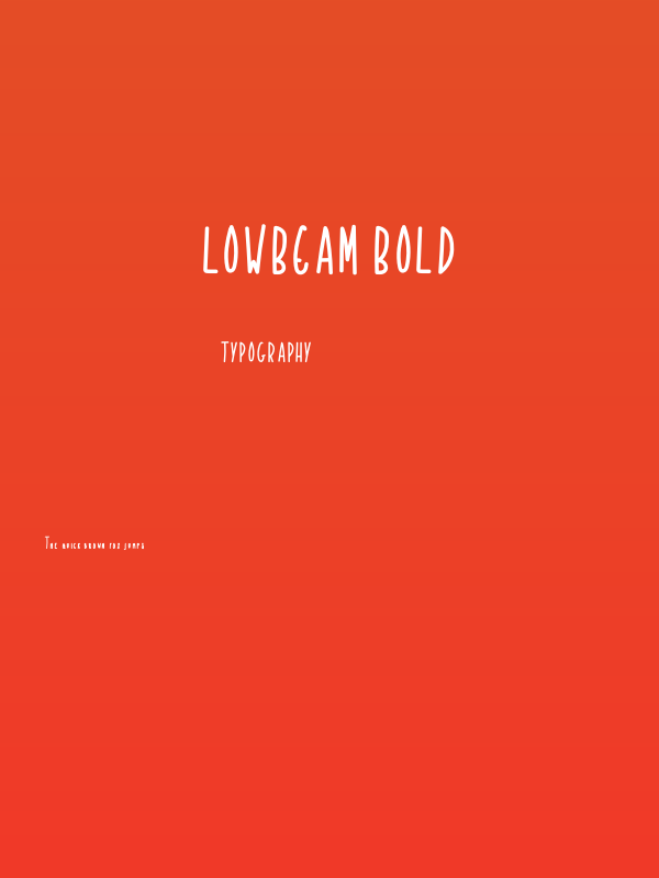 LowBeam Bold Poster