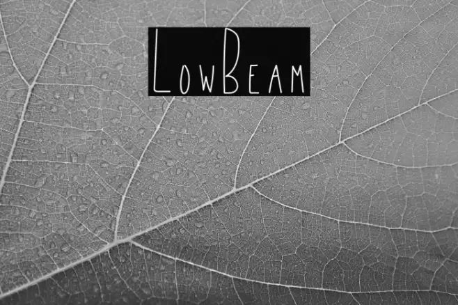LowBeam Font examples