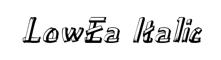 LowEa Italic  Скачать бесплатные шрифты