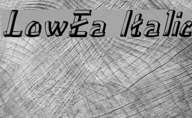 LowEa Italic Font examples