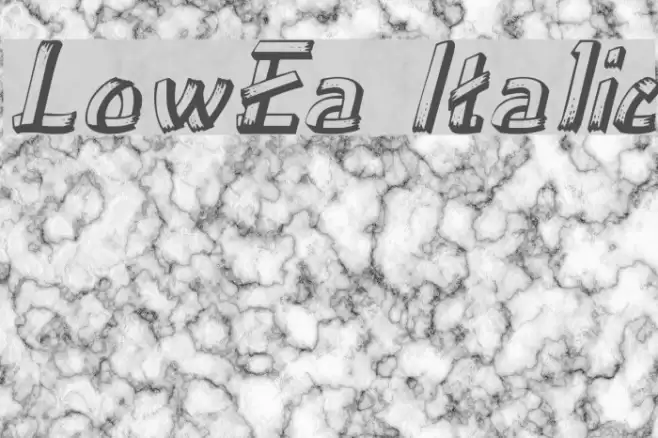 LowEa Italic Font examples