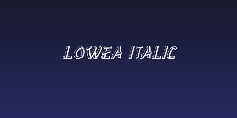 LowEa Italic Social Header
