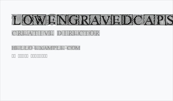 LowEngravedCapsDark Business Card