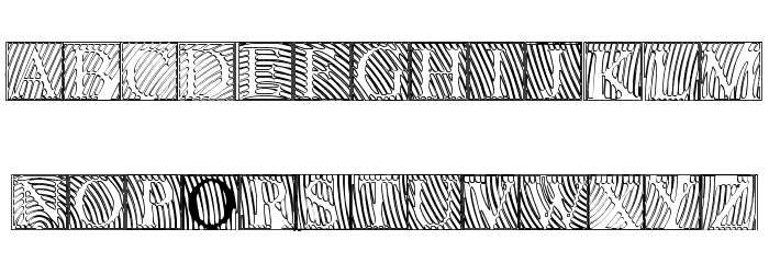 LowEngravedCapsHollow Font LOWERCASE