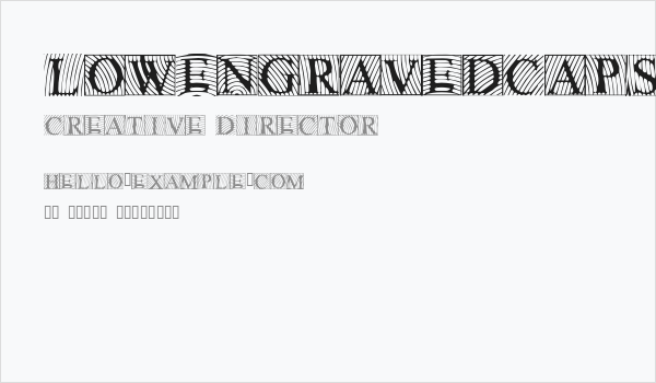 LowEngravedCapsLight Business Card