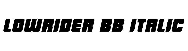 LowRider BB Italic Font