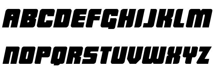 LowRider BB Italic Font LOWERCASE