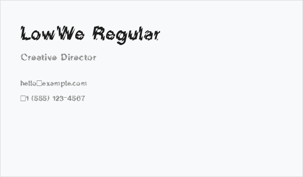 LowWe Regular Business Card