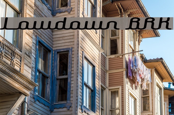 Lowdown BRK Font examples