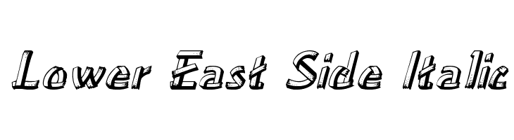 Lower East Side Italic  font caratteri gratis