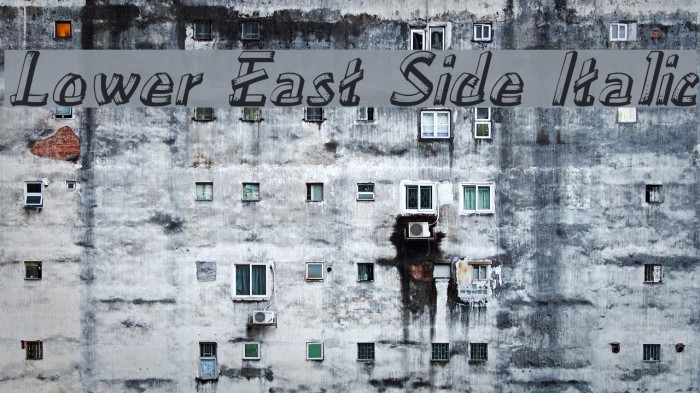 Lower East Side Italic Example 3