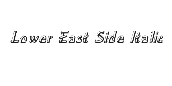 Lower East Side Italic Logo